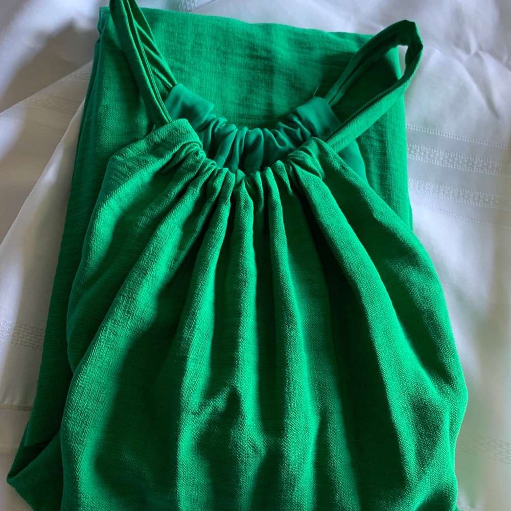 Beautiful emerald green halter dress